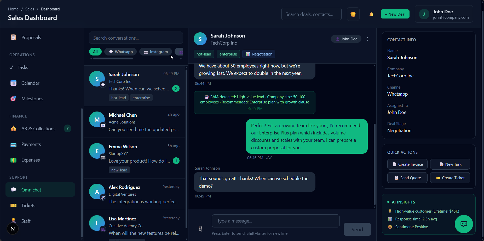 Omni-Chat Dashboard
